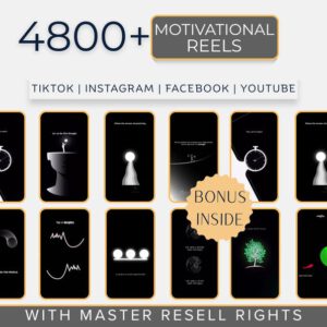 4800+ MRR Media Growth Pack, Inspirational Motivational Reels Bundle, PLR, Digital Download MP4, Success Mindset Video Content Resell Rights