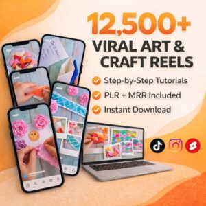 12,500+ Art & Craft Tutorial Reels Bundle, DIY Projects, Viral Videos for Instagram, TikTok and YouTube (PLR, MRR)