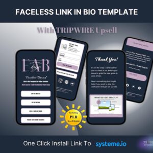 Systeme.io Sales Funnel Template – Link in Bio Page for Digital Products – Editable – PLR Included