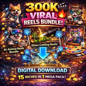 Méga lot de 300 000 bobines virales | Contenu IA, DPP/MRR de niche sans visage