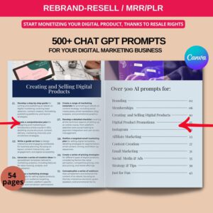 Ultimate AI Course/ Prompt Generator(canva Template) PLR Rights