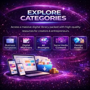 Mega Bundle Digitales Produkt: Vorlagen, KI-Prompts, Planer und kreative Ressourcen