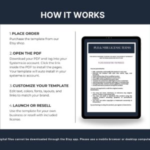 Systeme.io Sales Funnel Template – Link in Bio Page for Digital Products – Editable – PLR Included