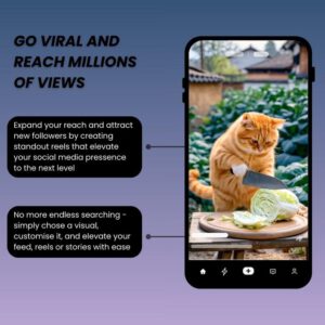 185+ AI Cat Reels Bundle, Viral Social Media Content (Digital Download, MRR, PLR)