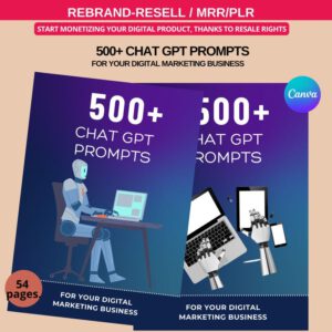 Ultimate AI Course/ Prompt Generator(canva Template) PLR Rights