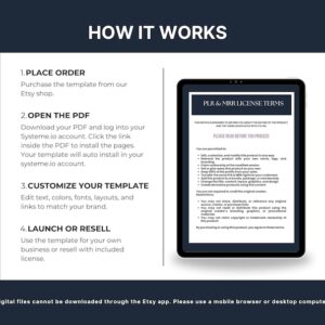 Systeme.io Sales Funnel Template – Link in Bio Page for Digital Products – Editable – PLR Included