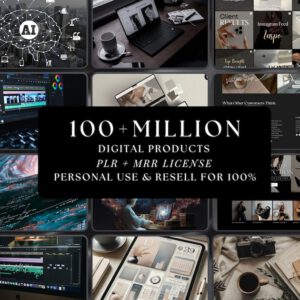 100 Million+ PLR MRR Bundle Ideal for Passive Income | Plr Mrr Digital Products| Master Resell Rights| All your PLR Digital Products