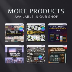 7500 Digital Planner Pages Bundle PLR MRR Editable Canva Templates w/ Resell Rights Business Sport Fitness Wellness Mindset Plr Planners