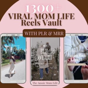 1300+ Motherhood Reels Faceless Reels, Mom Life Done For You, PLR MRR Digital Bundle Master Resell Rights, Mompreneur reel, Canva