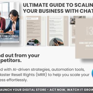 Mrr Ebook Scaling Your Business with Chatgpt, Ai Ebook Ready-To-Resell, Digital Marketing Guide, Ai Marketing, Business Growth Strategy