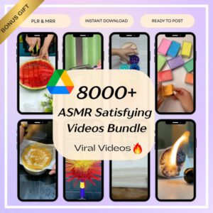 8000+ ASMR Satisfying Videos Bundle | MRR & PLR Included
