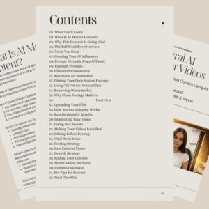 Viral AI Video Creation Guide, Turn Images Into TikTok Content (Digital Download)