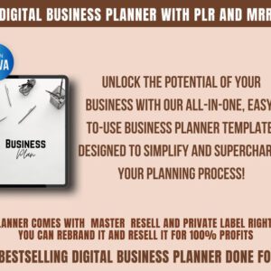 Small Business Planner: Canva Template with PLR + MRR (Digital Download)