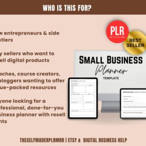 Small Business Planner: Canva Template with PLR + MRR (Digital Download)