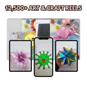 12,500+ Art & Craft Reels Bundle | DIY Tutorial Videos for Instagram TikTok YouTube | PLR MRR Included | Instant Download
