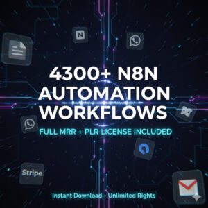 4300+ N8N Automation Workflow Templates | Business & Marketing (Digital Download)