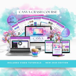 Canva Crash Course With MRR, PLR, Master Resell and Private Label Rights, How To Use Canva, Editable Template, Video Tutorials,Rebrand, DFY