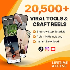 20,500+ Viral Tools & Craft Reels (PLR and MRR) | Art, Tool Tips, Wood DIY, Satisfying and Craft Reels | TikTok, Instagram, Youtube Shorts