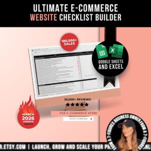 Ultimate E-commerce Shopify Store and Website Checklist Builder, How To Sell On Shopify, Shopify Selling Guide, How To Start Selling Online