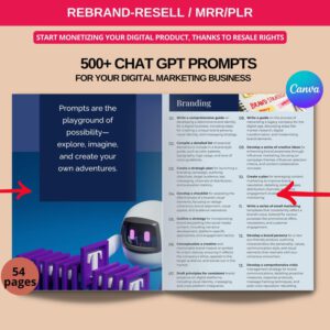 Ultimate AI Course/ Prompt Generator(canva Template) PLR Rights