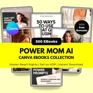 AI Business eBooks Bundle for Mom Entrepreneurs | PLR MRR