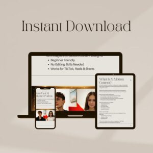 Viral AI Video Creation Guide, Turn Images Into TikTok Content (Digital Download)