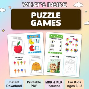 Kids Learning Activities Bundle | 10,000+ Educational Kids Resources Coloring Books, Worksheets (PLR, MRR)