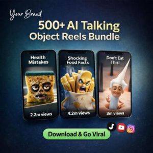 AI Talking Object Reels Bundle | Viral TikTok, YouTube, Instagram | PLR & MRR