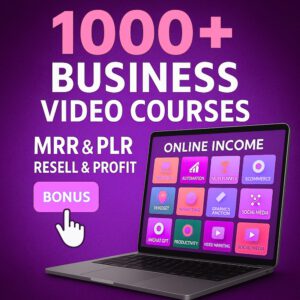 1000+ Business Courses Bundle PLR MRR Resell Rights (Digital Download)