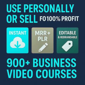 1000+ Business Courses Bundle PLR MRR Resell Rights (Digital Download)