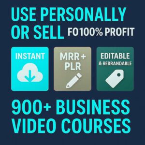 1000+ Business Courses Bundle PLR MRR Resell Rights (Digital Download)