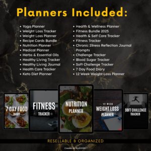 Fitness Planners PLR MRR Bundle Resell Rights