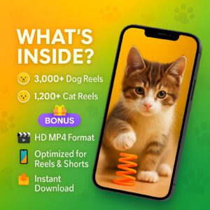 4000+ Viral Pet Videos: Dog & Cat Reels, PLR/MRR Rights
