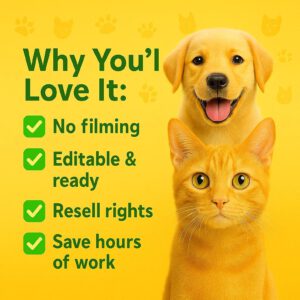 4000+ Viral Pet Videos: Dog & Cat Reels, PLR/MRR Rights