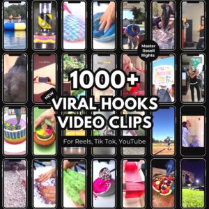 1000+ Viral Hook Videos Bundle PLR MRR Resell Rights TikTok Reels Shorts Social Media Growth Pack Digital Download MP4