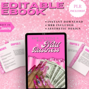 PLR eBook - Nail Business, Canva eBook Template, DFY, Passive Income, Done For You, Resell