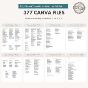 10,500 Canva Planner Templates | 2026-2027 Editable Planners, Journals, Trackers & Calendars | PLR MMR
