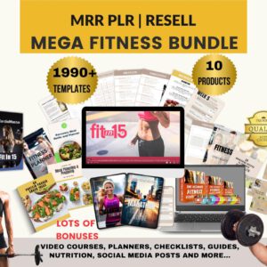 Fitness Bundle PLR MRR Two Fitness Videos Protein Snacks Fitness Checklists Health Wellness Gym Personal Trainer Fitness Planner DFY