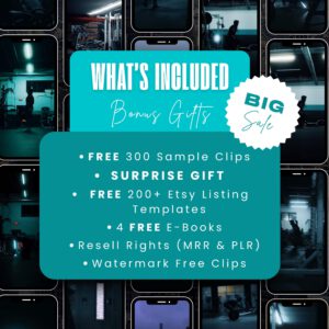 Men’s Fitness Reels: 600+ Bundle, MRR Gym Video Clips, Faceless Workout Edits, TikTok, Instagram, Social Media Content, Digital Download