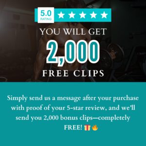 Men’s Fitness Reels: 600+ Bundle, MRR Gym Video Clips, Faceless Workout Edits, TikTok, Instagram, Social Media Content, Digital Download