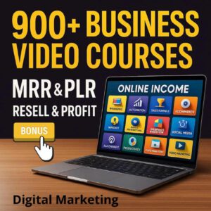 900+ Video Courses | PLR Digital Products Bundle | MRR Resell Rights | Business & Marketing Content | Instant Download