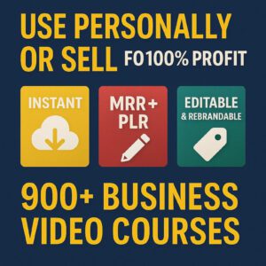 900+ Video Courses | PLR Digital Products Bundle | MRR Resell Rights | Business & Marketing Content | Instant Download