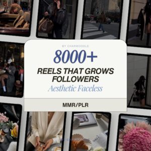 8000+ Faceless Reels Bundle | Luxury Aesthetic Faceless Videos for Instagram TikTok | Includes PLR & MRR Resell Rights DFY Digital Marketing