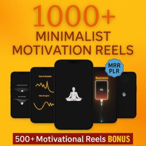 1000+ Minimalist Motivational Reels | PLR MRR Animated Videos (Digital Download)