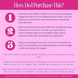 12000 Done For You Canva Editable Templates Bundle, 270+ Printable Planners, Journals, Trackers for 2025, 2026 and 2027 Resell with MRR PLR