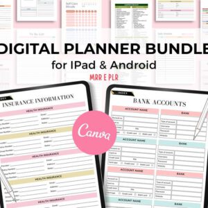 9000+ PLR Canva Templates DFY Printable Planners, Journals & Trackers | Editable MRR Digital Products Bundle | Resell and Rebrand Rights