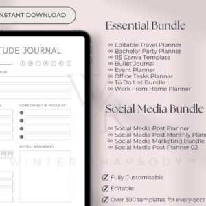 14500+ PLR Canva Templates | 350+ Editable Templates with Master Resell Rights | NEW 2026 Editable & Printable Planners, Journals, Trackers