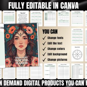 2026-2027 Digital Planner Templates Bundle: MRR PLR Canva Planners