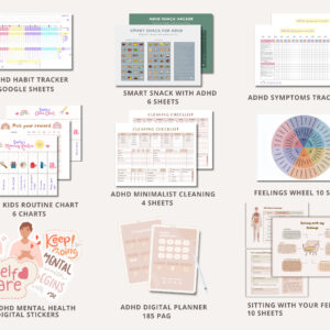 1000+ ADHD & Mental Health Canva Templates: PLR Master Resell Rights