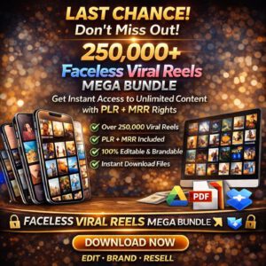250,000+ Viral Reels Mega Bundle (PLR/MRR) | Faceless Reels Content | Instagram Reels, TikTok & YouTube Shorts | Digital Download